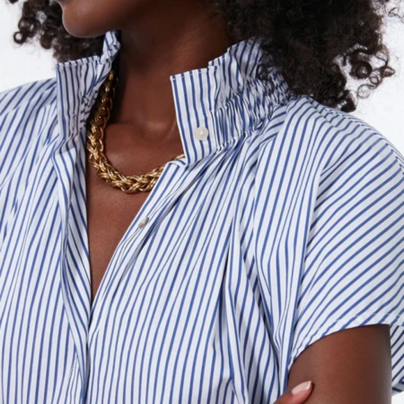 Pomander Place Blue Stripe Rae Blouse Women’s Small NWT – Sold by Tuckernuck - Picture 8 of 12